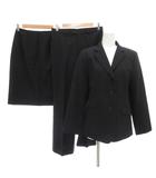 コムサイズム COMME CA ISM テーラードジャケット スカート パンツ スーツ 3点セット 3B 背抜き ノーベント センタープレス M 紺 ネイビー /GV ■GY99