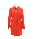 モディファイ Modify ステンカラーコート ロング 麻 リネン ベルト付き 40 オレンジ /GV