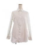 シクラス CYCLAS シャツ ブラウス 長袖 無地 コットン 白 ホワイト 34