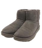 アグ UGG 美品 ショートブーツ クラシックミニ2 1016222 ムートンブーツ スエード グレー 25.0