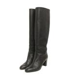 ダイアナ DIANA ニーハイブーツ ロング レザー 黒 ブラック 25.5cm