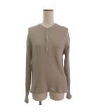 アメリカーナ AMERICANA ワッフルTシャツ カットソー 長袖 ヘンリーネック コットン ベージュ