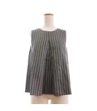 イエナ IENA ノースリーブカットソー ストライプ バックジップ 16-051-900-5540-1-0 グレー