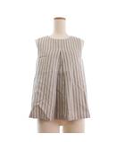 イエナ IENA ノースリーブカットソー ストライプ バックジップ 16-051-900-5540-1-0 アイボリー