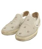 スリッポン スニーカー スタッズ スター 白 ホワイト 40