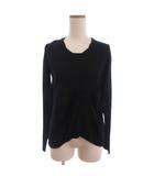 アツロウタヤマ ATSURO TAYAMA タグ付き ニット セーター 長袖 ウール 無地 黒 ブラック 38