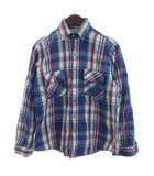 ファイブブラザー FIVE BROTHER 70年 80年代 ネルシャツ 長袖 厚手 チェック マルチカラー M