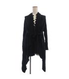 アツロウタヤマ ATSURO TAYAMA タグ付き カーディガン ニット ショート丈 レース ラメ 36 黒 ブラック