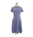 マッキントッシュフィロソフィー MACKINTOSH PHILOSOPHY シャツ ワンピース ストライプ フレア 半袖 38 青 ブルー