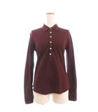 ラルフローレン RALPH LAUREN ポロシャツ カットソー 長袖 鹿の子 ロゴ 刺繍 コットン ボルドー L