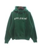 アップルバム APPLEBUM パーカー スウェット プルオーバー 長袖 裏起毛 ロゴ 刺繍 コットン 緑 グリーン M