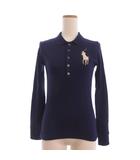 ラルフローレン RALPH LAUREN ポロシャツ 長袖 ビッグポニー 刺繍 S 紫