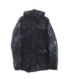 バートン BURTON スキーウェア 中綿ジャケット フード 長袖 総柄 黒系 S