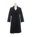 シャネル CHANEL トレンチコート ロング ココマークボタン P45582V33845 コットン 裏地シルク 濃紺 ダークネイビー 42