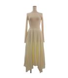 ポロ ラルフローレン POLO RALPH LAUREN ワンピース ロング プリーツ ハイネック ニット カシミヤ混 長袖 XS アイボリー