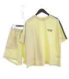 コンバース CONVERSE ALL STAR セットアップ Tシャツ カットソー 半袖 ショートパンツ 刺繍 ライン 生成り アイボリー M ■FF