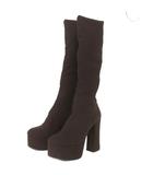  アトリエコンパス ATELIER COMPASS ロングブーツ ハイヒール 茶 ブラウン 23.5 靴 ■SK