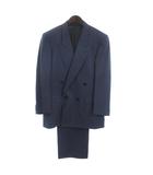 ランバン LANVIN スーツ セットアップ テーラードジャケット ダブル スラックス ジッパーフライ 青系 ブルー系 R48