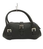 ロエベ LOEWE 美品 センダ ミニボストン ハンドバッグ ベルト レザー 黒 ブラック 鞄