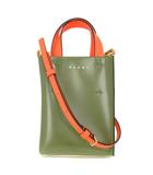 マルニ MARNI 美品 Museo Nano ショルダーバッグ 斜め掛け ハンド 2WAY ロゴ SHMP0050Y3 緑 グリーン 鞄