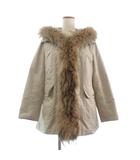 23区 オンワード樫山 ダウンジャケット 長袖 ファー フード アイボリー 34