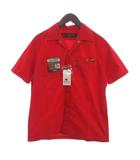 ショット SCHOTT タグ付き T/C WORK SHIRT シャツ 半袖 ポケット 赤 レッド M