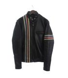 ショット SCHOTT ライダースジャケット 671 シングル ライナー付き レザー ライン 黒 ブラック 36