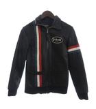 ショット SCHOTT ライダースジャケット ブルゾン フルジップ ワッペン ライン 3191004 パンチングレザー 黒 ブラック S