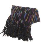 ヨーガンレール JURGEN LEHL ババグーリ マフラー フリンジ ウール シルク混 黒 ブラック 小物