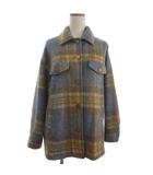 ザラ ZARA オーバーサイズ チェック シャツ ジャケット 起毛 ブルー系 XS
