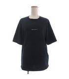 マルニ MARNI Tシャツ カットソー 半袖 ロゴプリント 黒 ブラック 38