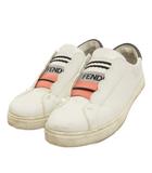 フェンディ FENDI スニーカー シューズ ローカット レザー 8E6592 白 ホワイト 38