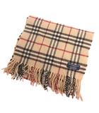 バーバリー ロンドン BURBERRY LONDON マフラー フリンジ ノバチェック ウール ベージュ 小物 ■FF