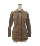 ナノユニバース nano universe タグ付き ミリタリージャケット 長袖 コットン ベージュ 36 ■FF