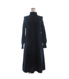 アナイ ANAYI 美品 ミラノリブタートルネックワンピース ロング丈 長袖 ウール 101929-16-260-65-380 ダークネイビー 38