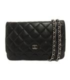 シャネル CHANEL マトラッセ クラシック チェーンウォレット ショルダーバッグ 16番台 黒 ブラック