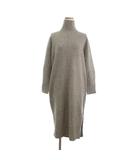 トゥモローランド TOMORROWLAND ワンピース ニット ロング丈 長袖 ハイネック 11-06-95-06631 ウール カシミヤ混 ライトグレー F