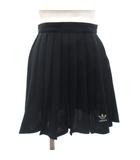 アディダスオリジナルス adidas originals クラシックステニススカート プリーツ ミニ ロゴ 刺繍 黒 ブラック M■FF