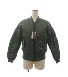 アヴィレックス AVIREX タグ付き COMMERCIAL MA-1 フライトジャケット ジップアップ 6202050 緑 グリーン S