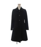 コート ミドル丈 ウール 黒 ブラック 1 ■FF