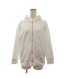 23区 オンワード樫山 パーカー スウェット ジップアップ 長袖 裏毛 コットン 白 ホワイト 44 大きいサイズ