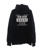 サカイ sacai 22SS FILM CREW パーカー スウェット バックロゴ プリント 22-0401S 黒 ブラック 4