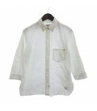 アナクロノーム anachronorm シャツ 七分袖 ボタンダウン コットン 白 ホワイト 1