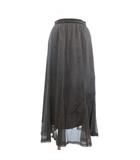 プラステ PLST ラメスカート ロング丈 シースルー グレー S