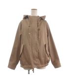 ナノユニバース nano universe ブルゾン 長袖 フード ベージュ F