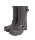 ハンター HUNTER レインブーツ ミドル ベルト 黒 ブラック UK6 25㎝位 靴