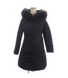 タトラス TATRAS リバーシブル ダウンコート ミドル丈 フルジップ ファー ラクーン LTA20A4706 紺 ネイビー 01