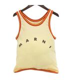マルニ MARNI 美品 メッシュトートバッグ タンクトップモチーフ ロゴ 黄 イエロー UNI 鞄