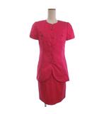 ミス アシダ miss ashida セットアップ スカート ジャケット ドットジャガード ピンク 7 ■TC