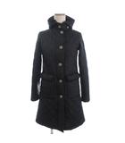 マッキントッシュ MACKINTOSH キルティングコート ミドル丈 フーディ 裏ボア 黒 ブラック 34 ■TC